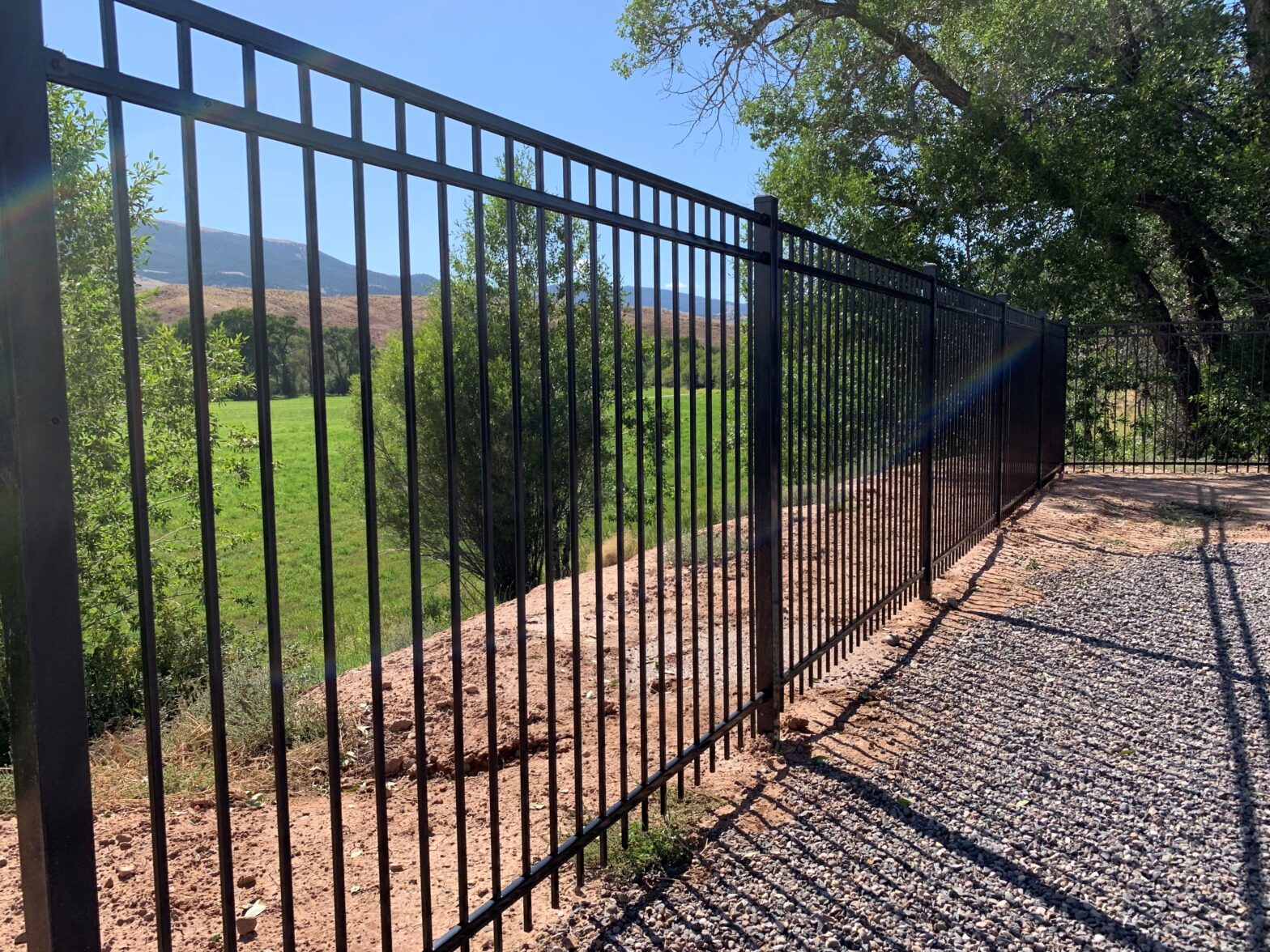 Photo of an aluminum security fence in Wyoming