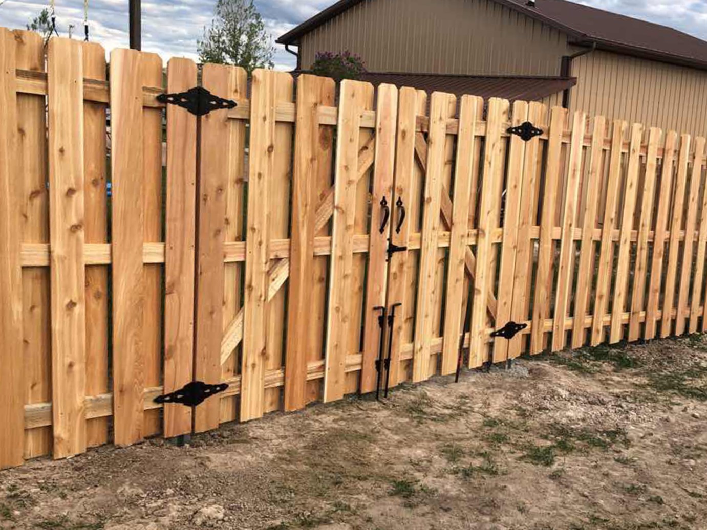 Photo of a cedar wood gate in Wyoming