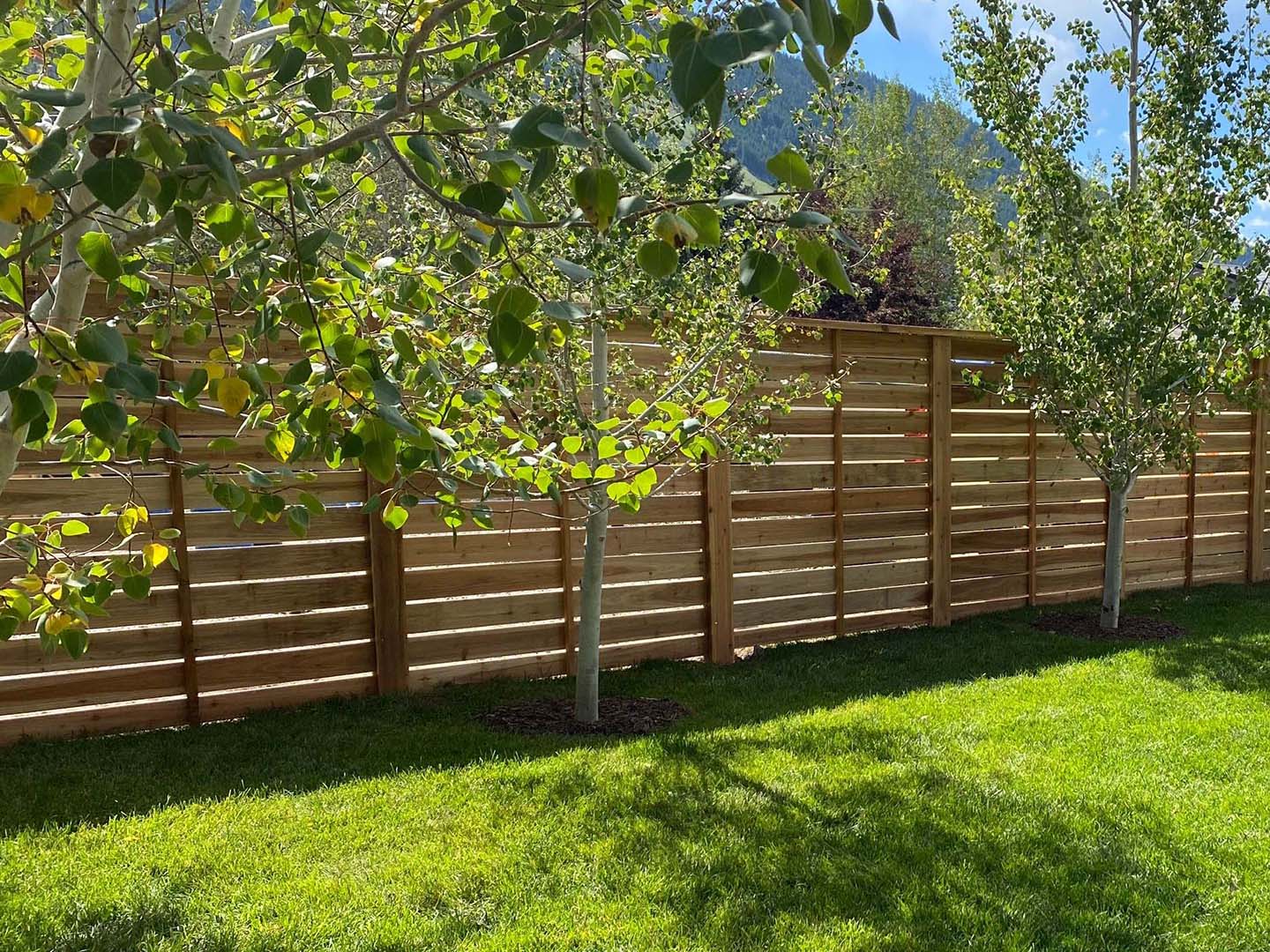 Photo of a wood Jackson Wyoming residential fence