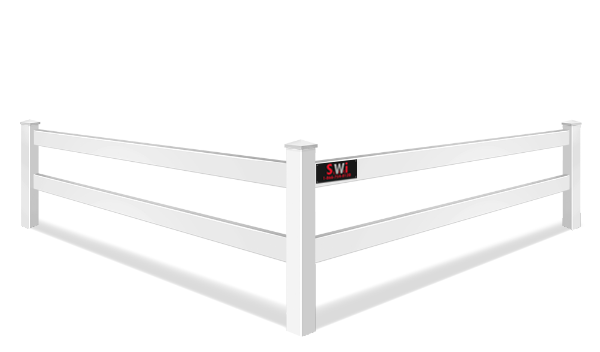 Vinyl 2 Rail Wyoming Agricultural Fence