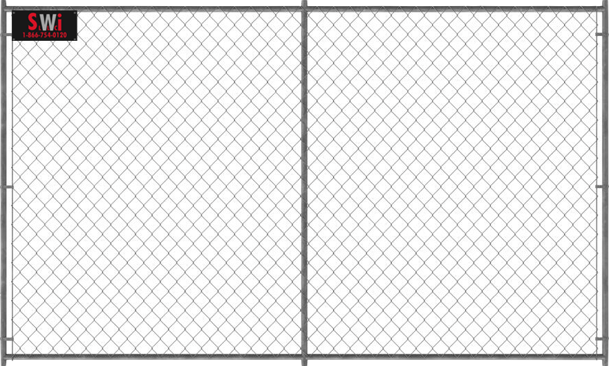 Chain link fence section