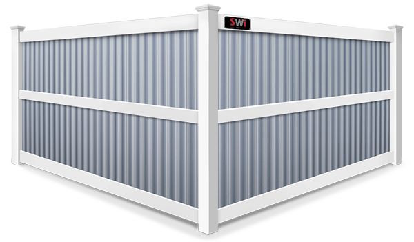 Galvanized Privacy Metal Panel fence contractor in Wyoming