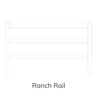 Vinyl Fence Style - Ranch Rail