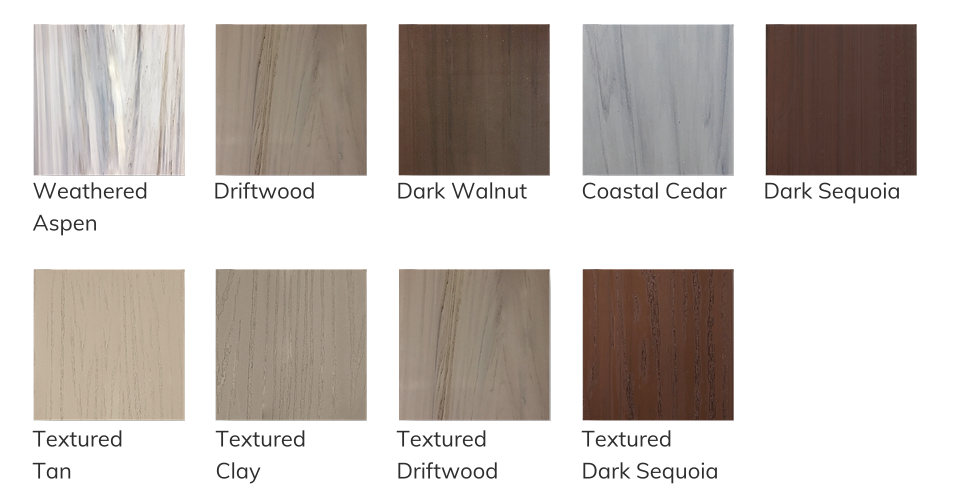 Timberland series vinyl fence colors