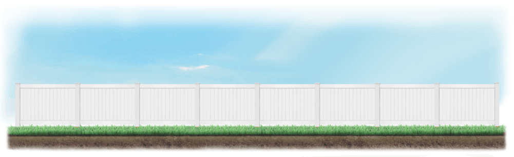 A level fence installed on level ground in Casper, Wyoming