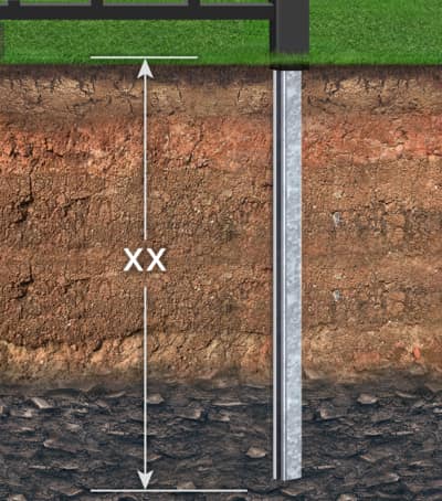 Aluminum fence steel I-Post depth