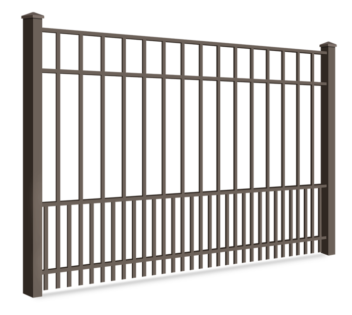 Black Aluminum Pet Fence with puppy pickets