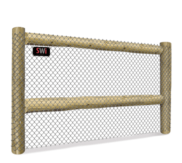 2 Round Rail Inserted farm Chain Link Mesh fence Wyoming