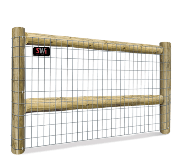 2 Round Rail Inserted - Woven Wire Mesh fence Wyoming