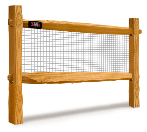 Split 2 Rail - Wire Mesh fence Wyoming