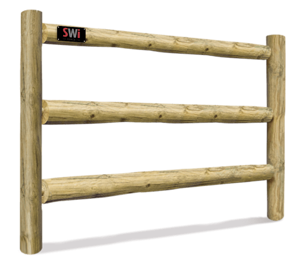 3 Round Rail Inserted fence Wyoming