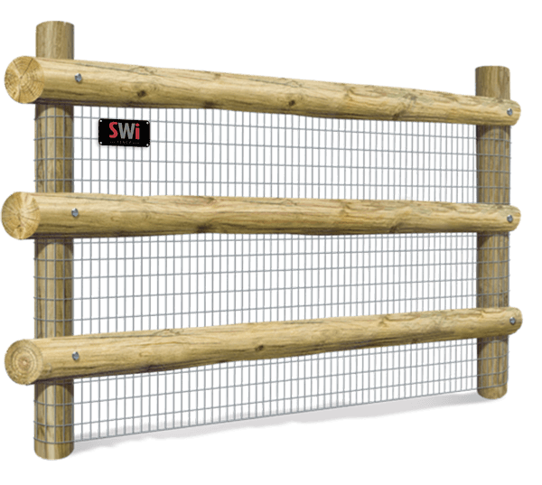 3 Round Rail - Woven Wire Mesh fence Wyoming