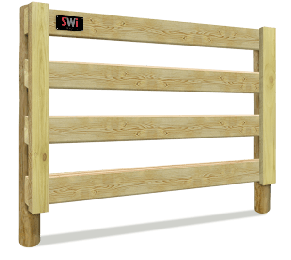 4 Board Rail With Covers fence Wyoming