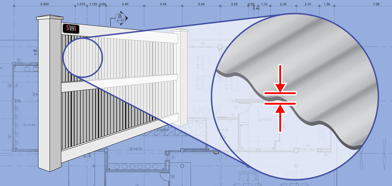 Wyoming Corrugated Steel Fence Panels