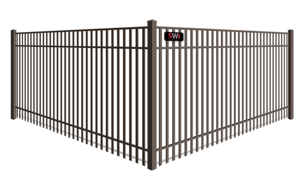 Double picket aluminum fence for commercial properties in Wyoming