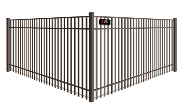 Double picket commercial ornamental steel fence contractor in Wyoming