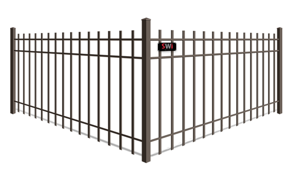 Extended picket commercial aluminum fence Wyoming