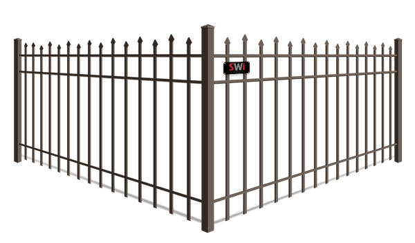Alternating picket commercial aluminum fence - Wyoming