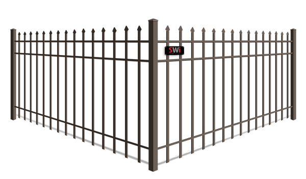 Spear top commercial aluminum fence contractor in Wyoming