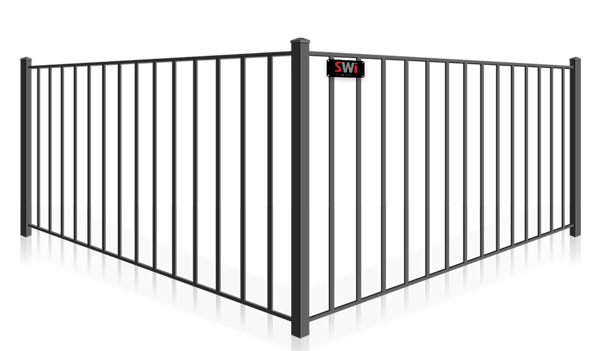 2 Rail Ornamental Steel fence company in Wyoming