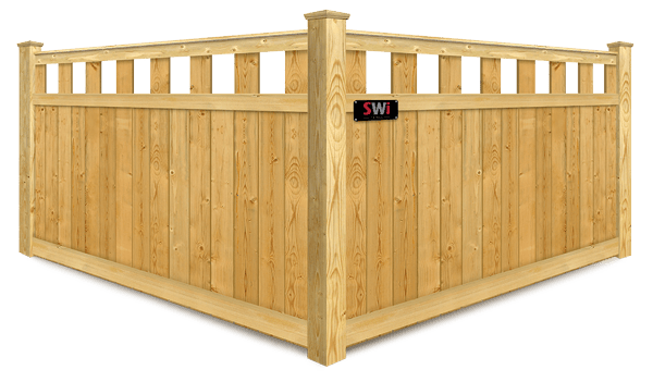 Extended Alternating Pickets wood fence company in Wyoming