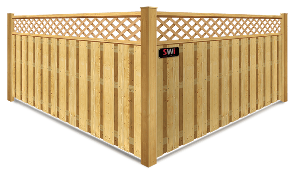Lattice Top wood fence company in Wyoming