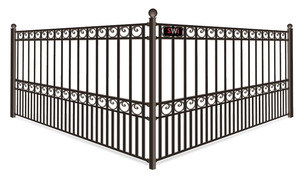 Ornate With Rings wrought iron fence company in Wyoming