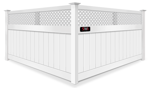 Decorative Lattice Top vinyl fence contractor in Wyoming