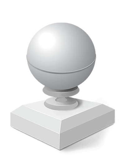 Vinyl fence ball post cap in Wyoming