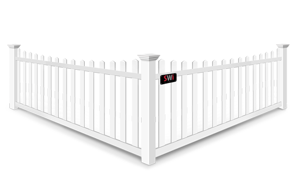 Scalloped Picket vinyl fence contractor in Wyoming