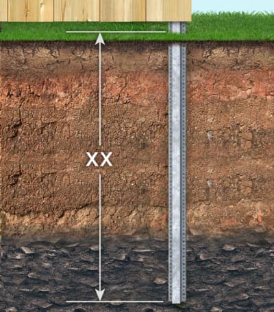 Correct Trident depth for wood fence