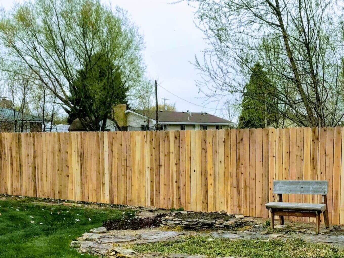 Casper WY stockade style wood fence