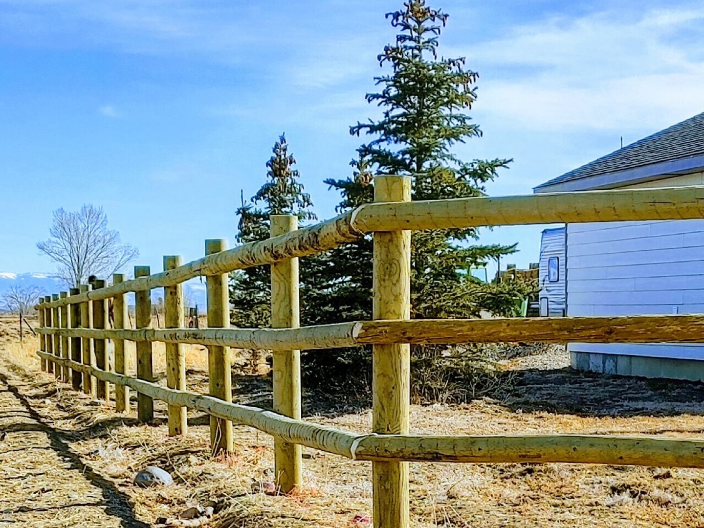 Fort Washakie WY Split Rail Style wood fence